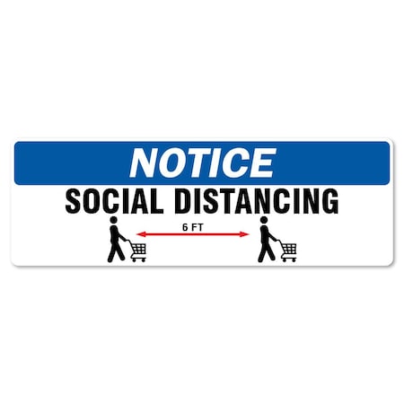 Signmission Social Distance 6 Ft Non-Slip Floor Graphic, 18in Vinyl, 3PK, 16 in L, 16 in H, FD-R-16-3PK-99991 FD-R-16-3PK-99991